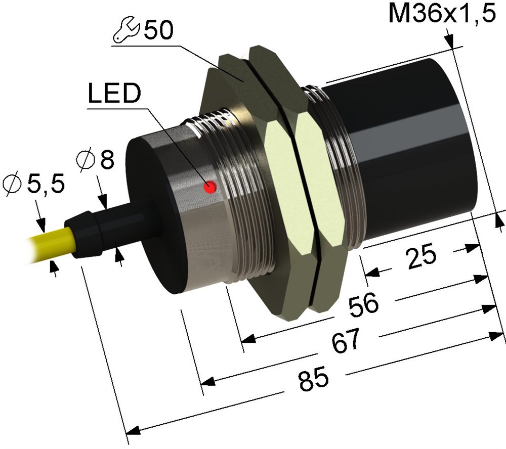 Индуктивный датчик Мега-К VB2-36M85-20N84-Z