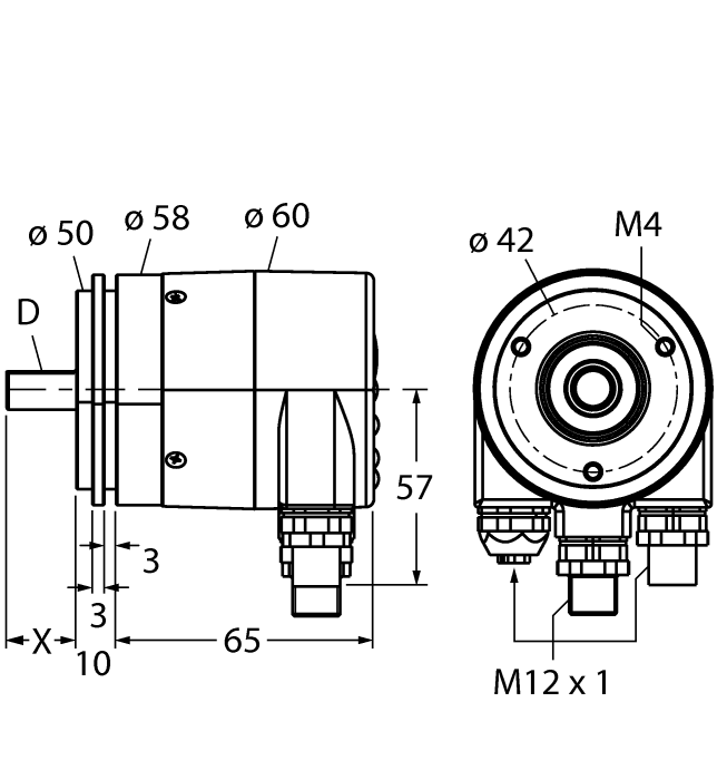 Энкодер TURCK RS-25S10S-9A16B-R3M12