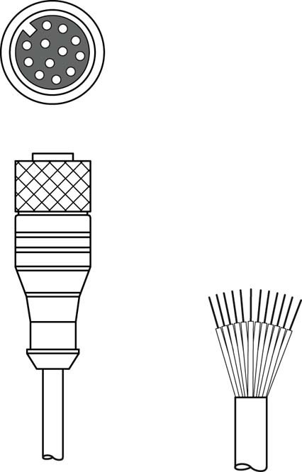 Разъем с кабелем Leuze Electronic KD S-M12-CA-P1-050