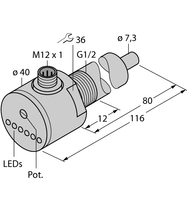 Датчик потока TURCK FCS-G1/2A4-AP8X-H1141/L080