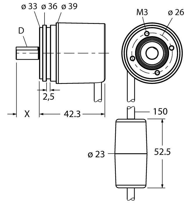 Энкодер TURCK RM-46S8S-3C24B-CT 1M