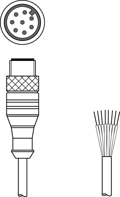 Разъем с кабелем Leuze Electronic KS S-M12-8A-P1-050
