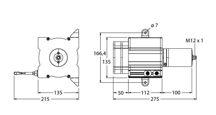 Тросиковый энкодер TURCK DW10000-135-7E-H1441