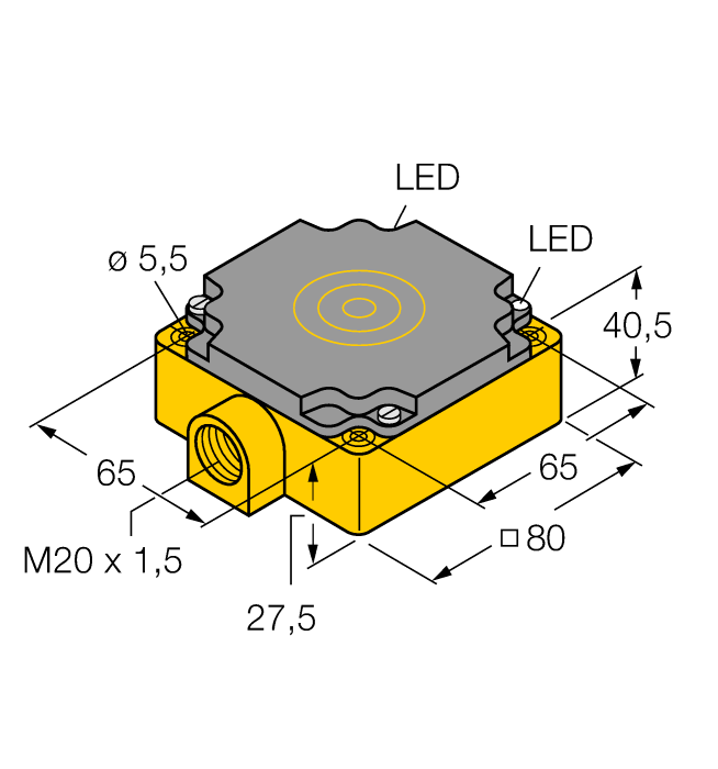Индуктивный датчик TURCK NI50-CP80-VP4X2