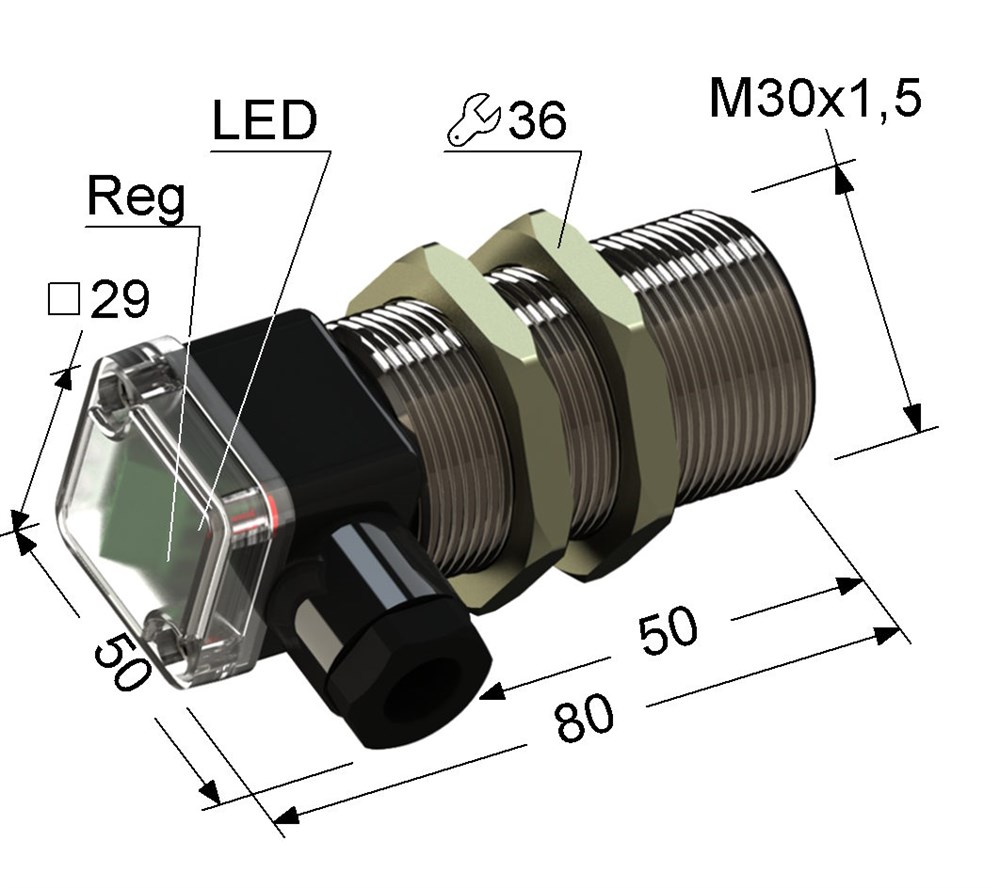 Емкостный датчик PS1-30M80-10B11-B