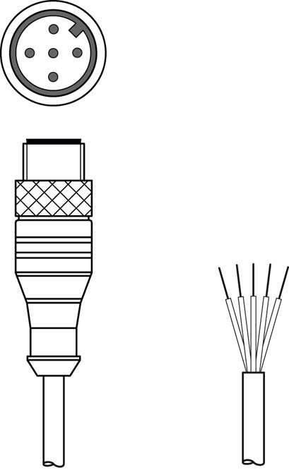 Разъем с кабелем Leuze Electronic KB-008-3000 A-S