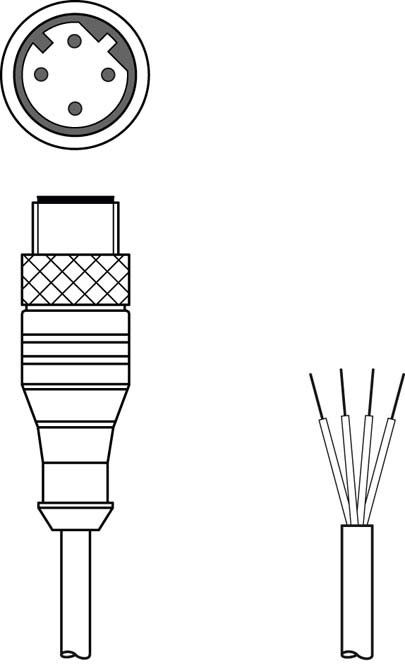 Разъем с кабелем Leuze Electronic KS ET-M12-4A-P7-020