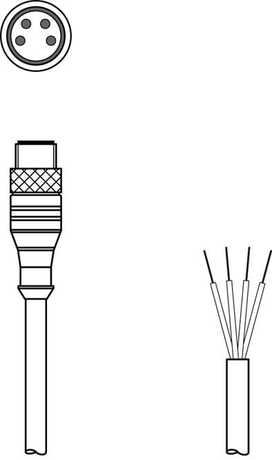 Разъем с кабелем Leuze Electronic KS U-M8-4A-P1-020