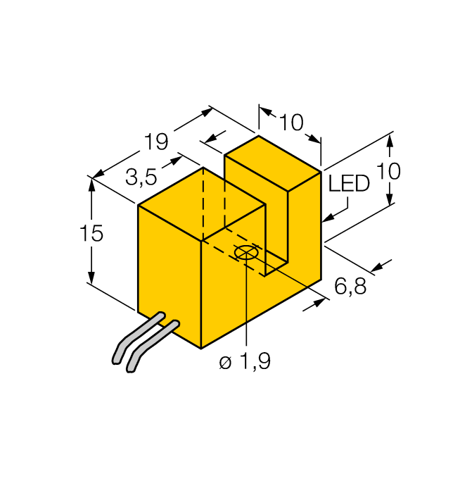 Индуктивный щелевой датчик TURCK SI3.5-K10-Y1X