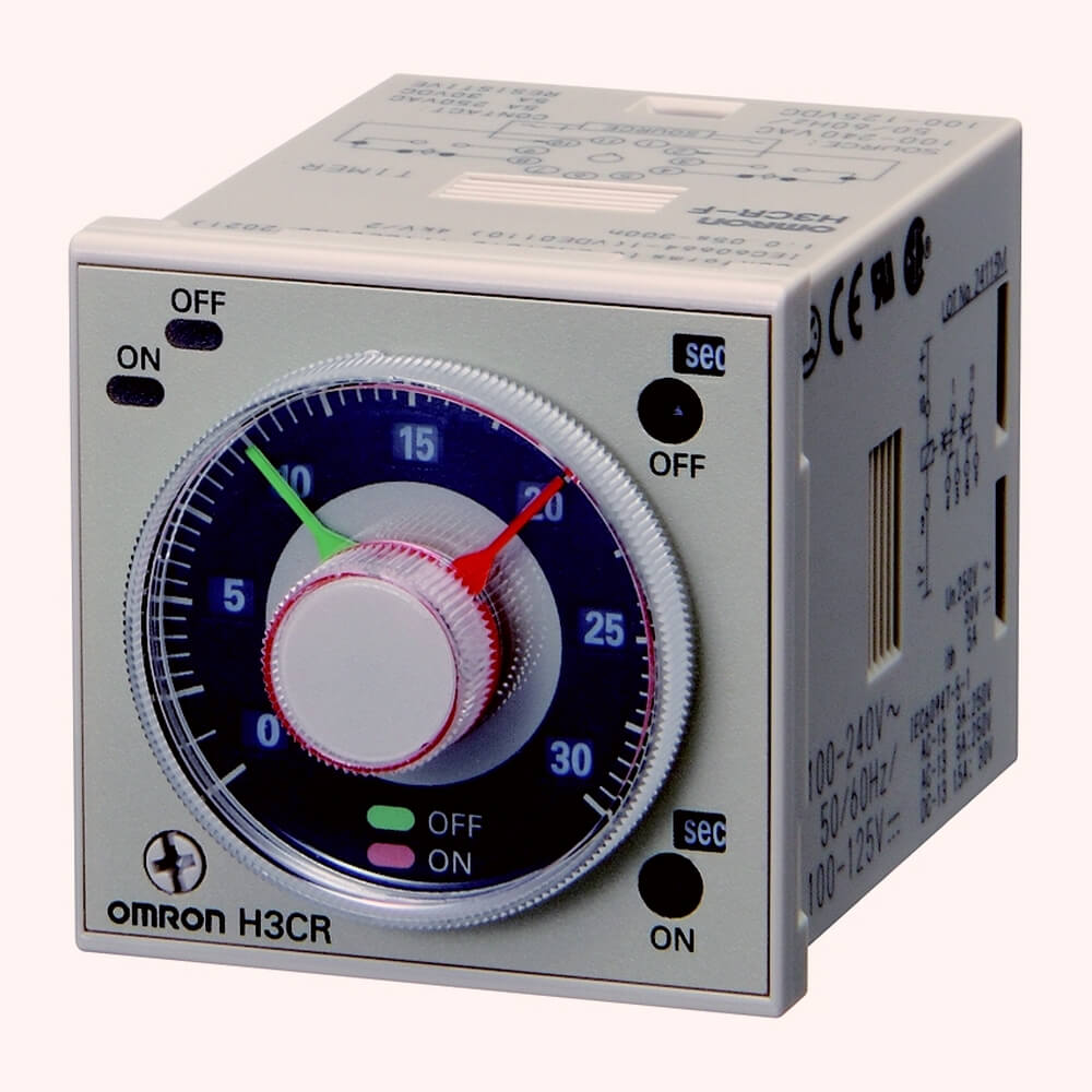 Аналоговый сдвоенный таймер Omron H3CR-F8N 100-240VAC/100-125VDC