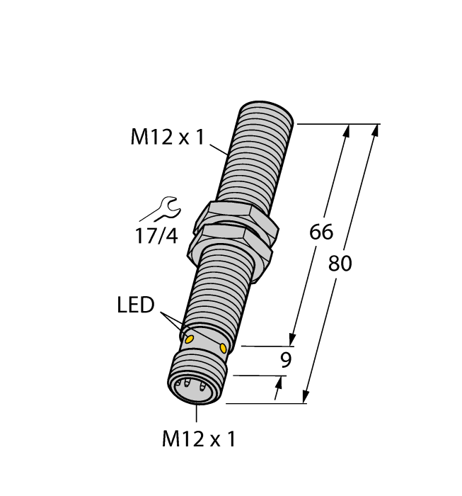 Индуктивный датчик TURCK BI4U-M12-VP6X-H1141 L80