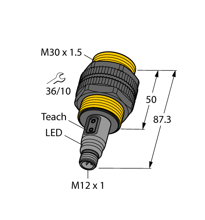 Емкостной датчик уровня TURCK BCT10-S30-UN6X2T-H1151