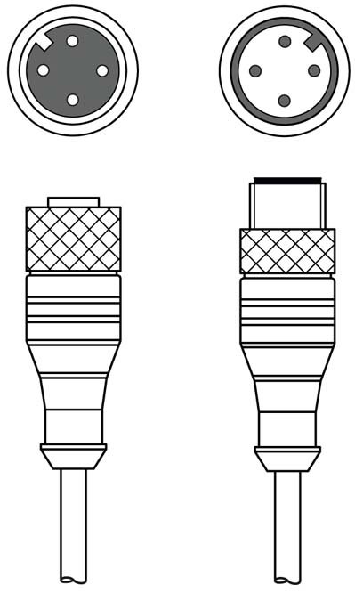 Соединительный кабель Leuze Electronic KDS U-M12-4A-M12-4A-V1-200