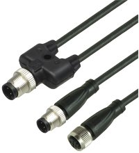 Y-образный разветвитель Pepperl Fuchs V15/V15S-G-BK1M-PUR-U-TEE-V15