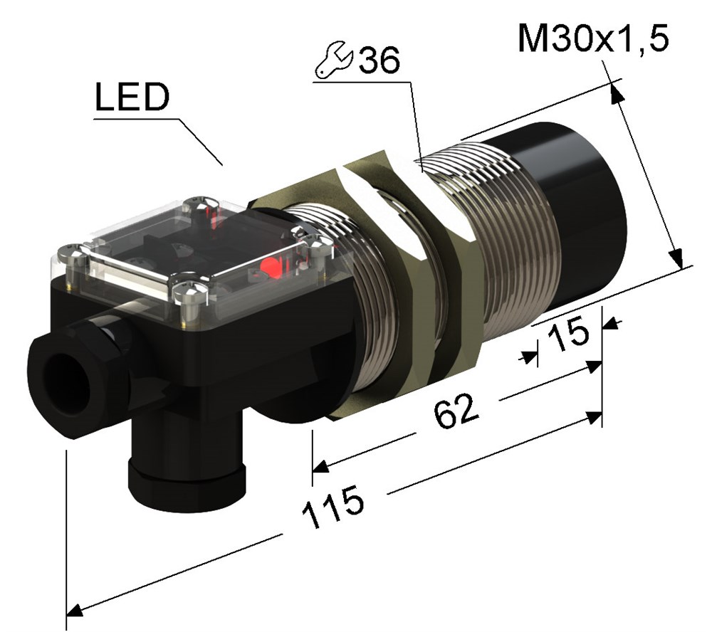Индуктивный датчик Мега-К VB2-30M115-15N74-T