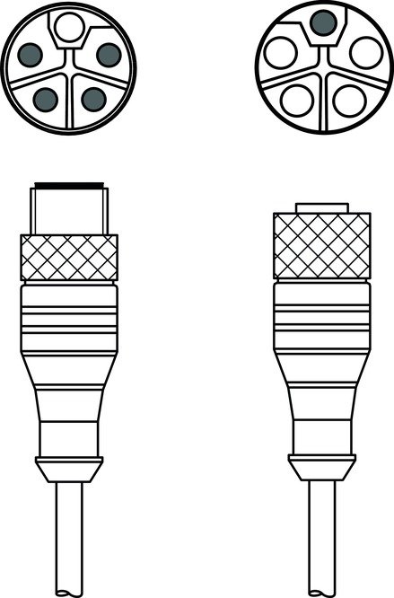 Соединительный кабель Leuze Electronic KDS PL-M12-5A-M12-5A-P0-020