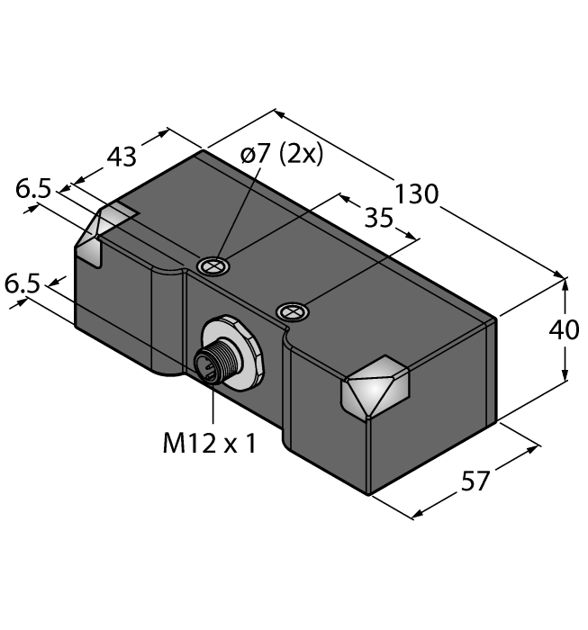 Индуктивный датчик TURCK NI30U-Q130WD-VP6X2-H1141