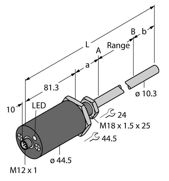 Датчик линейных перемещений TURCK LTX1750M-F10-LI0-X3-H1151