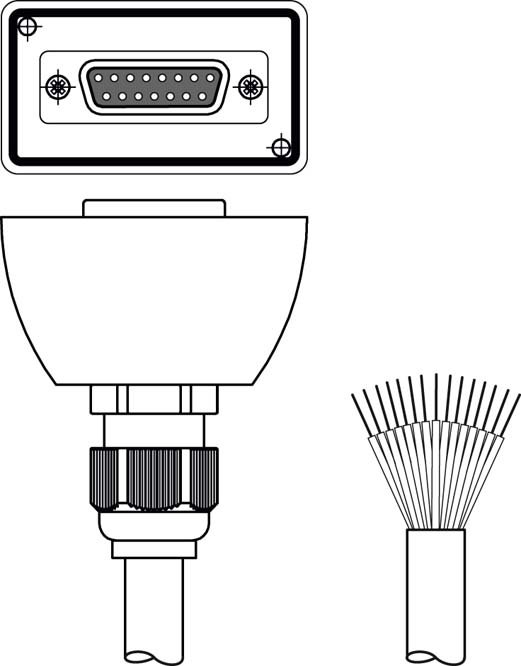Разъем с кабелем Leuze Electronic CB-D15E-50000S-11GF