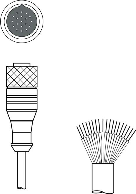 Разъем с кабелем Leuze Electronic KD U-M23-JA-P1-200