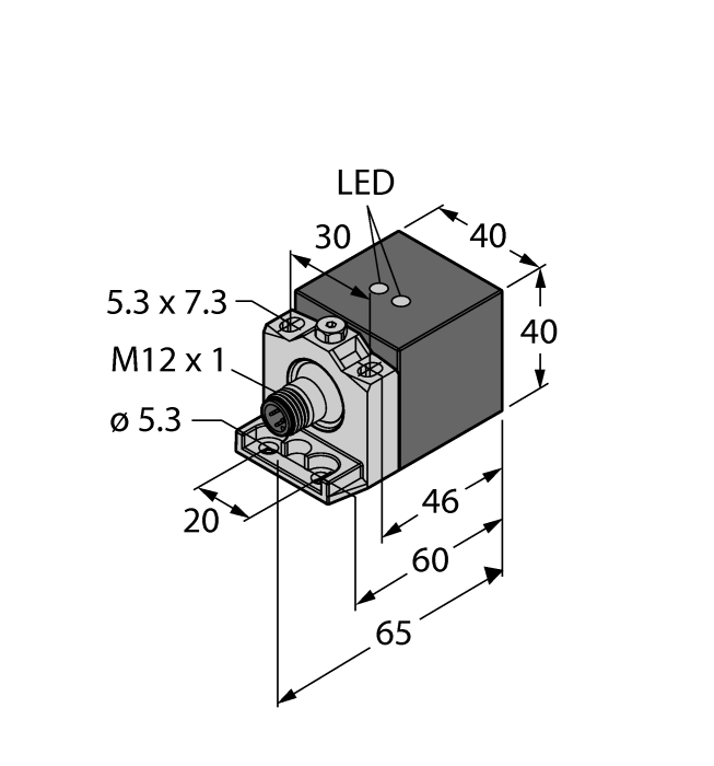 Индуктивный датчик TURCK BI20U-CA40-AP6X2-H1141/S1590 W/BS2.1