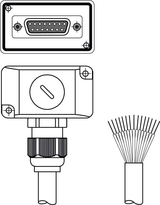 Разъем с кабелем Leuze Electronic CB-D15E-10000S-11WF