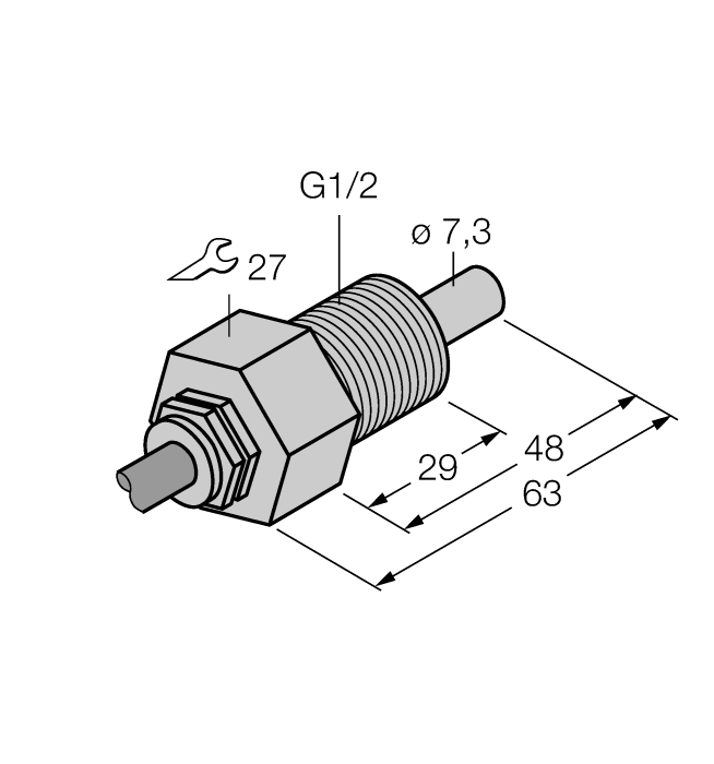 Датчик потока TURCK FCS-GL1/2A4-NA/D100/D455