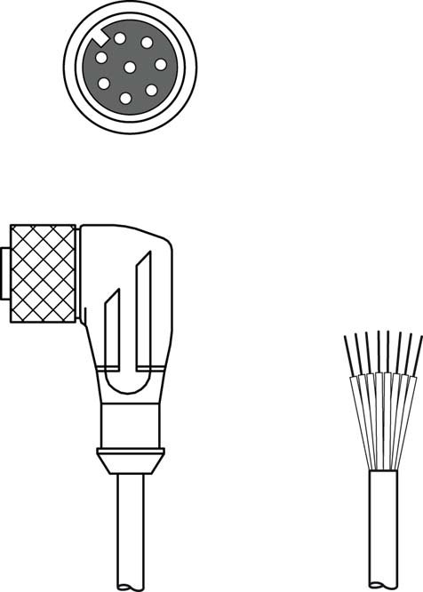 Разъем с кабелем Leuze Electronic KD S-M12-8W-P1-100