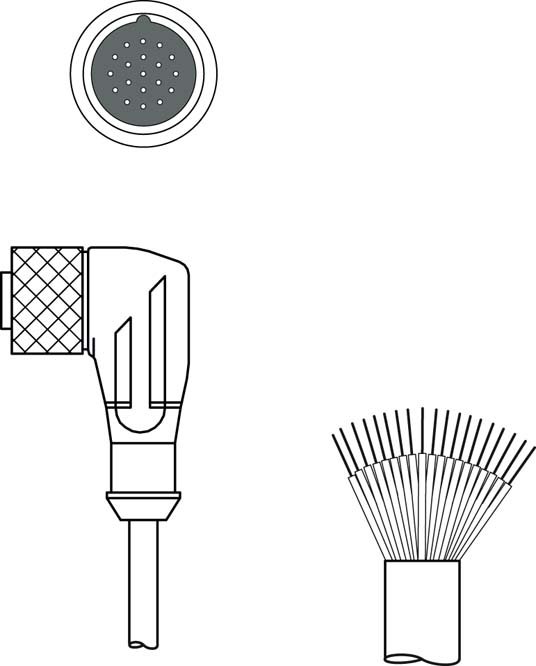 Разъем с кабелем Leuze Electronic KD U-M23-JW-P1-050