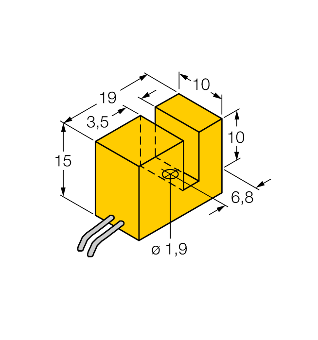 Индуктивный щелевой датчик TURCK SI3.5-K10-Y1