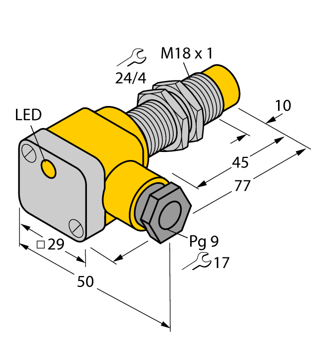 Индуктивный датчик TURCK NI12U-EG18SK-VN4X