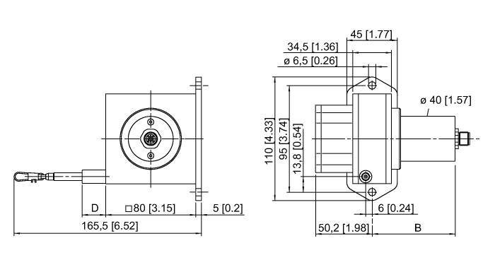 Тросиковый энкодер TURCK DW1000-110-7E-H1441