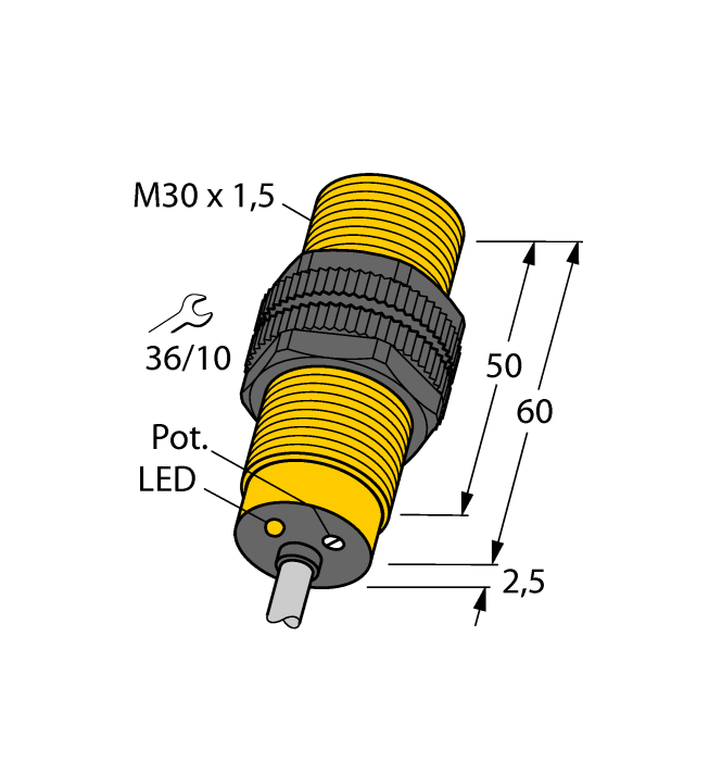 Емкостной датчик уровня TURCK BCF10-S30-VN4X