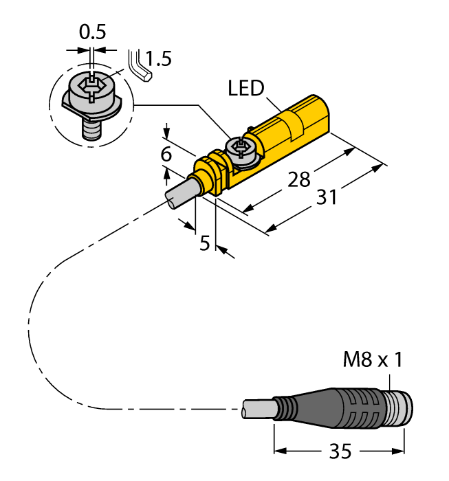 Магнитный датчик TURCK BIM-UNT-AP7X-0.3-PSG3S