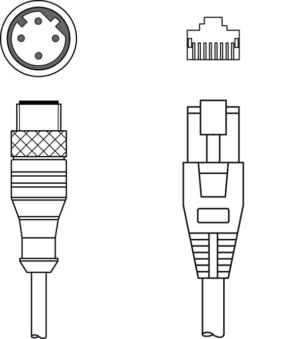 Соединительный кабель Leuze Electronic KSS ET-M12-4A-RJ45-A-P7-150