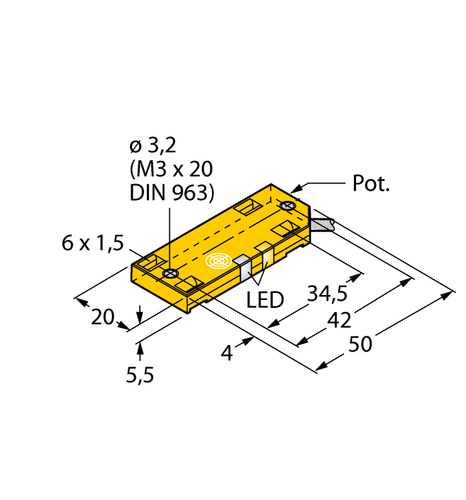 Емкостной датчик TURCK BC10-QF5.5-AN6X2 7M