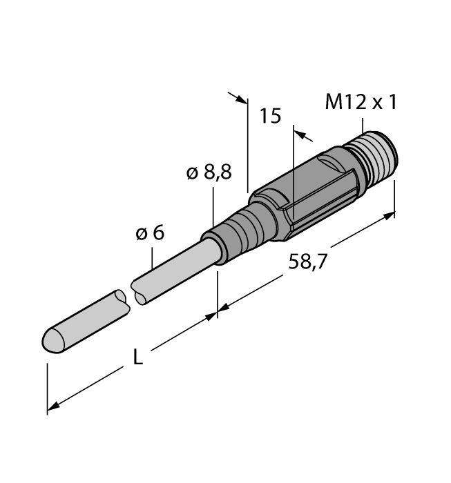 Датчик температуры TURCK TTM050C-206A-CF-LI6-H1140-L100-50/50A°C