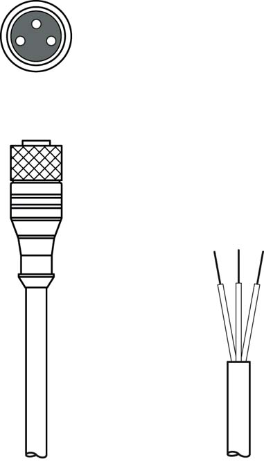 Разъем с кабелем Leuze Electronic KD U-M8-3A-V1-020