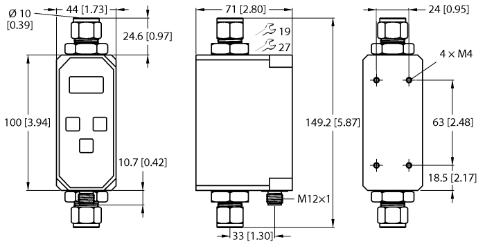 Расходомер TURCK FTCI-10D10A4P-2LIX-H1141/D...(Sonderabgleich)