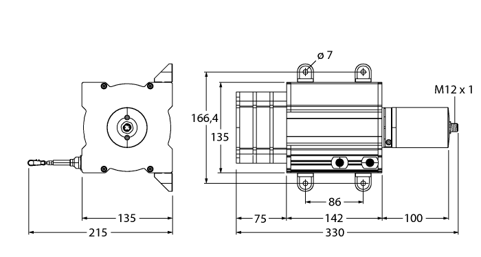 Тросиковый энкодер TURCK DW30000-135-7E-H1441