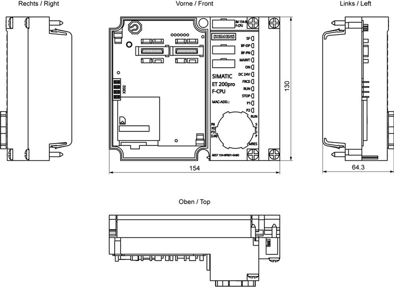 Центральный процессор Siemens 6ES7154-8FB01-0AB0
